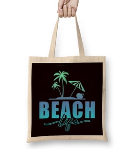 Beach Island Vacation Sunbathing Summer Traveler Sunset Sun Bez Çanta Uzun Saplı