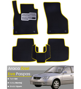 HYUNDAİ ACCENT ADMİRE (1999-2005) Uyumlu EVA Paspas Tam Set–Araca Özel,Kolay Montaj