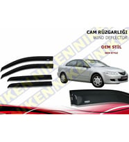 Mazda 6 Cam Rüzgarlığı 2002-2007 Arası Niken (Kromsuz Model) (Beyaz)