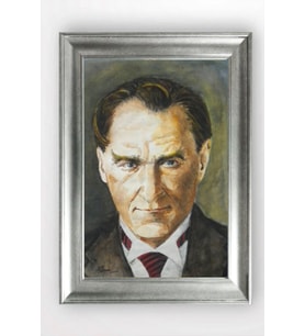 Gümüş Çerçeveli Atatürk Tablo cv719
