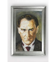 Gümüş Çerçeveli Atatürk Tablo cv719