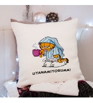 Uyanamıyorum! (Garfield) Tasarımlı Yastık