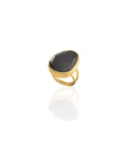 Kadir Jewellery 22 Ayar Altın Kaplama Kadın Fosil Taşlı Yüzük