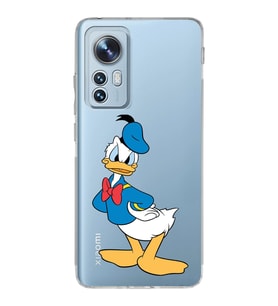 Xiaomi Mi 12 Uyumlu Kamera Korumalı Kapak Donald Duck Tasarımlı Şeffaf Silikon Kılıf