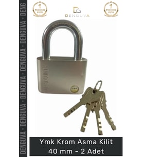 #AsmaKilit Sertleştirilmiş Çelik Yüksek Güvenlikli Dayanıklı Paslanmaz Metal Krom Asma Kilit 40 mm -