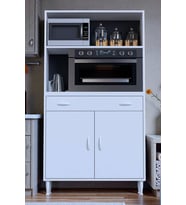 Eliusta Lunera G:95 cm Beyaz Mutfak Dolabı Çok Amaçlı Açık Bölmeli Fırın Mutfak Dolabı 95x163,4x32,5 cm