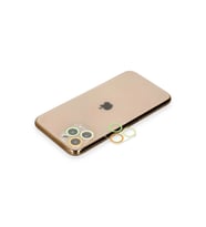 Durukar® iPhone 11 Pro Max Renkli Kamera Lens Koruma Cam - Sarı-Turuncu