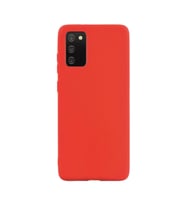 Samsung Galaxy A02s Kılıf Kamera Korumalı Silikon Rubber Arka Kapak (Kırmızı)