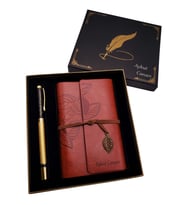 Siyah Gold Roller Kalem Defter Seti - İsme Özel Defter Kalem , Kişiye Özel Hediyelik Deri Hatıra Defteri Ve Kalem & Kutulu Hediye Seti ( KİŞİYE ÖZEL )