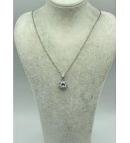 Çelik Silver Tek Taş Kolye - 25-ctr193