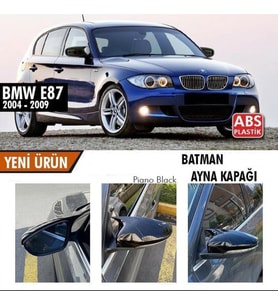 BMW E87 Batman Yarasa Ayna Kapağı Piano Black ABS 2004-2011
