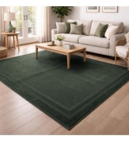 Latte Yumuşak Peluş Yeşil Çocuk Odası Oturma Odası Salon Mutfak Halısı 5451A