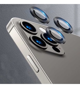 Apple Apple iPhone 13 Pro Max Kamera Lens Koruyucu HD Kalite Tam Kaplayan Tempered Glass Cam (Siyah)