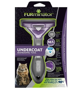 Furminator Uzun Tüylü Kediler İçin Tüy Toplayıcı Kedi Tarağı M / L 6.2 Cm