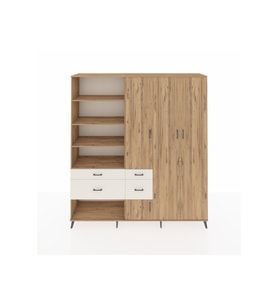 Hyperion Dolap 14 Raflı 4 Çekmeceli 4 Kapaklı 220x44x243 Çam-Çam/Aytaşı