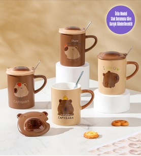 Brown Capybara Temalı Seramik Kupa