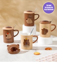 Brown Capybara Temalı Seramik Kupa