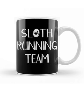 Sloth Lovers Funny Sloth Running Team Kupa Bardak Porselen