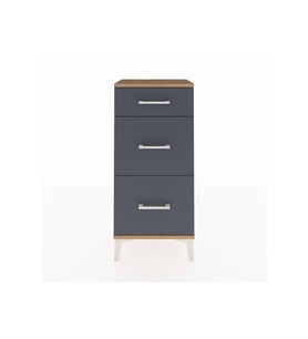 Arges Komodin 3 Çekmeceli 44x30x96 Çam-Antrasit