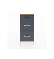 Arges Komodin 3 Çekmeceli 44x30x96 Çam-Antrasit