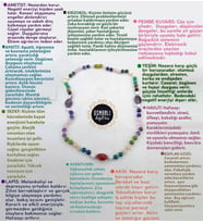 Ametist-Krizokol-Pembe Kuvars-Yeşim-Apatit-Havlit-Sedef-Lapis-Aventurin-Akik Kolye M023