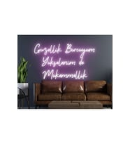 Güzellik Burcuyum Yükselenim de Mükkemmellik Yazılı Neon Tabela