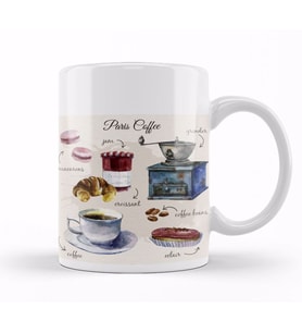 Paris Coffee Kupa Bardak Porselen