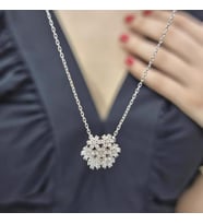 Kartanesi Rodium Kaplama 925 Ayar Gümüş Kolye (Karışık)