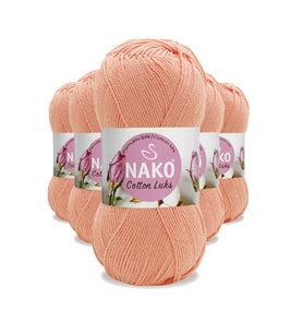 5 Adet Cotton Lüks Yelek Tunik Kazak Bluz Hırka İpi Yünü Somon 97594