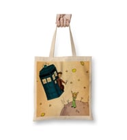 Dr. Who Küçük Prens Beyaz Bez Çanta Uzun Saplı Alışveriş Çantası Plaj Çantası