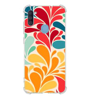 PrintiFy Samsung Galaxy A11 Uyumlu Retro Color 5 Baskılı Şeffaf Köşe Korumalı Antişok Kılıf