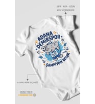 Adana demirspor temalı Kısa Kollu Bebek Body %100 Pamuk