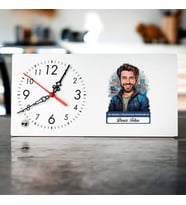 Kişiye Özel Hediye Karikatürlü En İyi Erkek Bilgisayar Programcısı Masa Saati