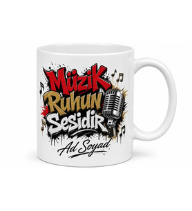 Hip Hop Temalı Baskılı Kupa Bardak Hediye Rap Müzik Severlere Özel Tasarım