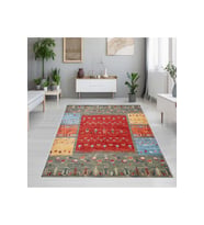 Rovigo Home Dijital Baskı Yıkanabilir Kaymaz Taban Salon Halısı RVG1176 50x80 cm (Yeşil)