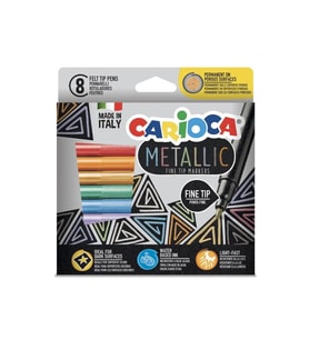 CARİOCA METALİK KEÇELİ KALEM 8Lİ