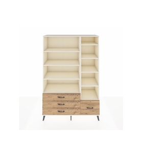 Hyperion Dolap 9 Raflı 4 Çekmeceli  132x44x195 Aytaşı-Aytaşı/Çam