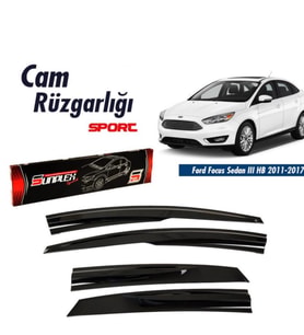 SUNPLEX Ford Focus 3 Hb/Sedan 2011-2017 Spor Cam Rüzgarlığı 4 Parça