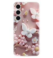 Samsung Galaxy A16 Kılıf Boutique Baskılı Resimli Pembe Kelebekler Pcode -088