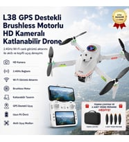 Drone Brushless Motorlu HD Kameralı Katlanabilir 2.4GHz Wi-Fi Canlı Görüntü Aktarımlı L38 Drone