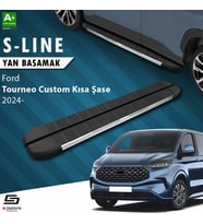 S-Dizayn Ford Tourneo Custom 2 Kısa Şase S-Line Krom Yan Basamak 223 Cm 2023 Üzeri A+ Kalite