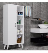 Star Tek Kapılı 4Raflı Çok Amaçlı Dolap Beyaz - BDL0201