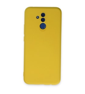 Huawei Mate 20 Lite Kılıf Nano İçi Kadife Silikon - Sarı