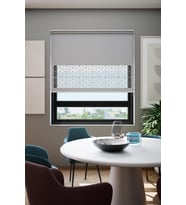 Lazer Kesim Mat Stor Perde, Lazer Kesimli Klasik Serisi, C-161005 Gri Renk