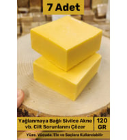 #sabun %100 Doğal Güzel Kokulu El Yüz Saç Cilt Vücut Orijinal Bitkisel Kayısı Sabunu 120g - 7 Adet