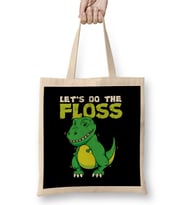 Let's Do The Floss Cute Dinosaur Flossing T Rex Bez Çanta Uzun Saplı