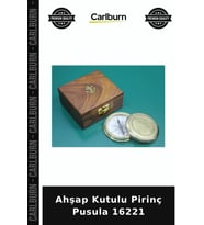 Özel Üretim Dekoratif Hediyelik Koleksiyon Nostaljik Antika Ahşap Kutulu Pirinç Pusula 16221