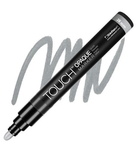 TOUCH OPAQUE SU BAZLI MARKER KALEM 1.5-2.3mm - MEDIUM PACK SILVER 28 - SH8613003-2029