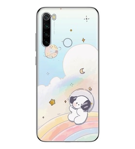 Redmi Note 8 Uyumlu Sevimli Köpek Desenli Şeffaf Telefon Kılıfı