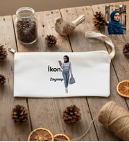 Kişiye Özel Karikatürlü İkon Kalemlik Ham Bez Doğum Günü Hediyesi